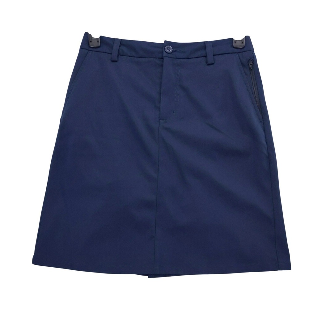 Lands' End Skort Women 6 Navy Blue A-Line Stretch Golf Activewear